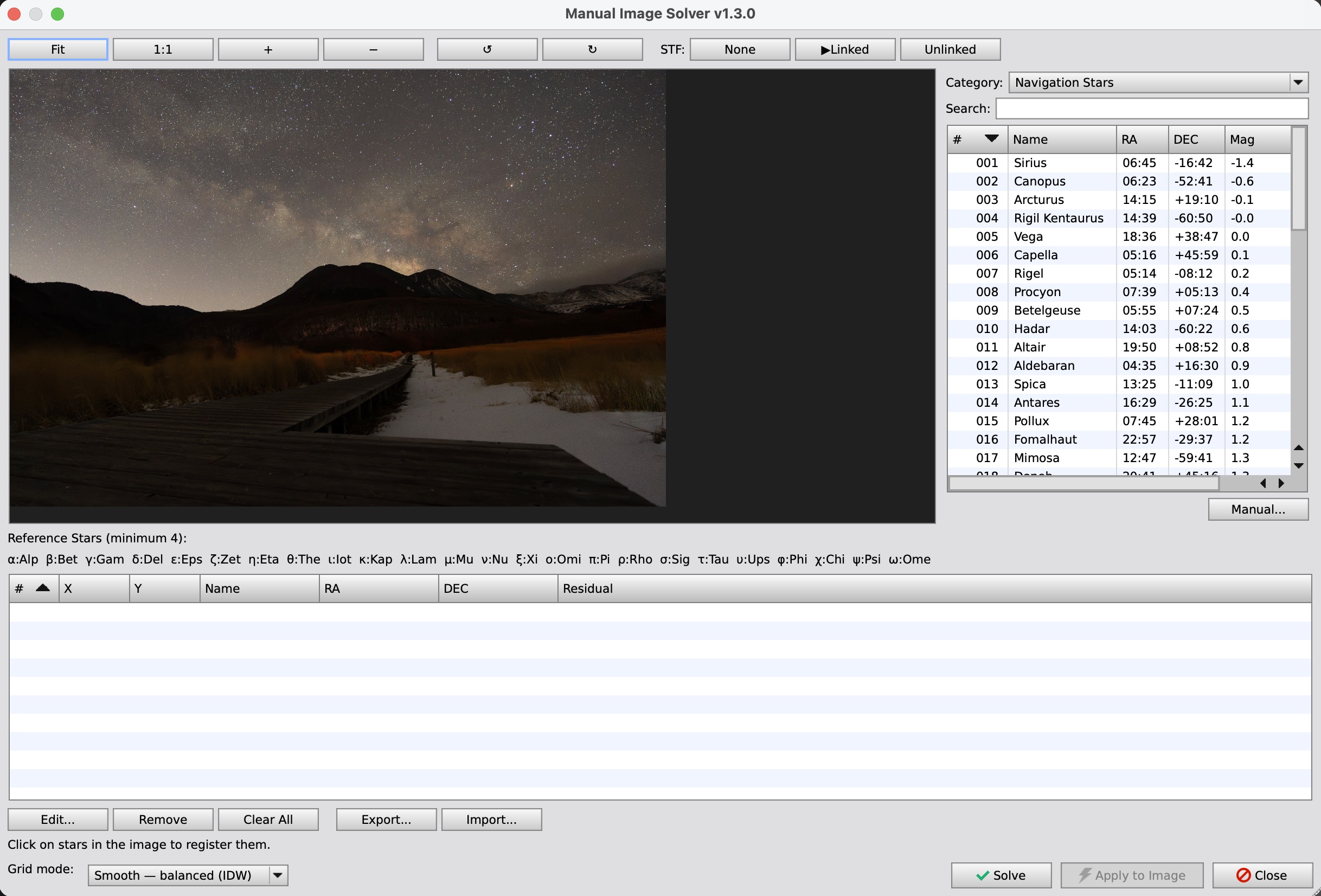 Main dialog - initial state